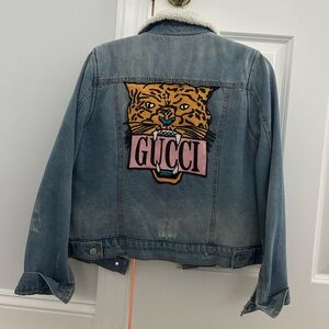 Custom // 1 Sunset Lane redone Denim Jacket with fur interior